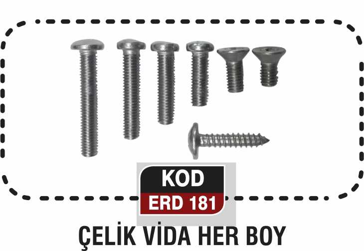 ÇELİK VİDA HER BOY ERD 181